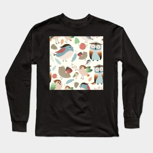 Woodland Birds Long Sleeve T-Shirt